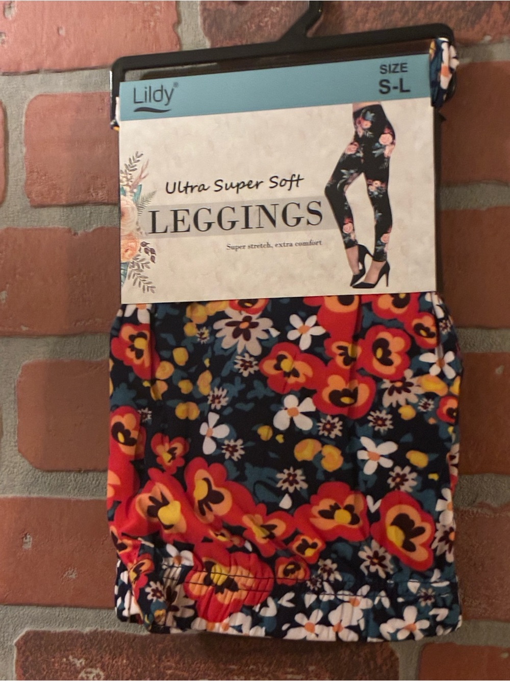 Lildy Ultra Super Soft Floral Leggings - Navy Multicolor